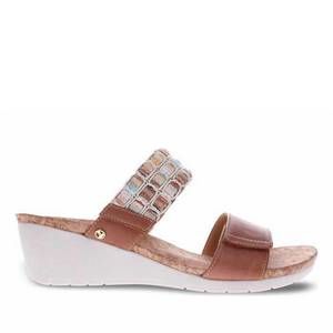 NEW REVERE women's sorrento sandal in cognac